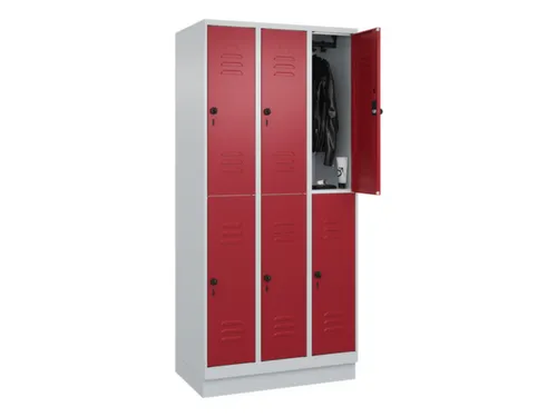 dubbeldekse locker,HxBxD 1950x900x500mm,3x2vak.,vak B 300mm