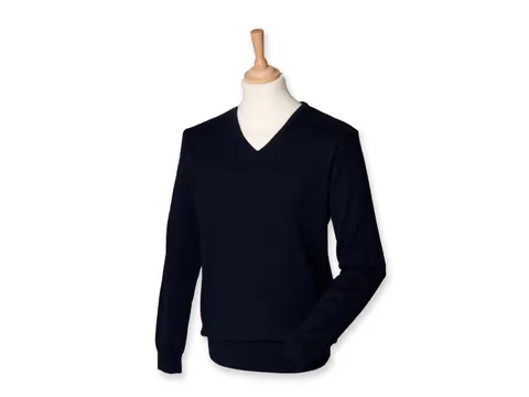 Henbury W720/H720 pullover met V-hals, marineblauw, maat XL, per stuk