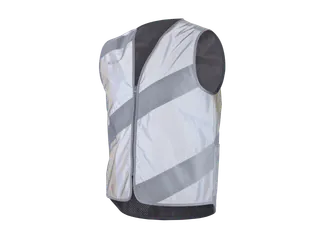 Roadie Jacket Full Reflective Fluohesje Grijs/Zilver Maat M - 1