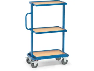Bijzetwagen 32901 200kg 3 Etages Hout 605x405mm Ral5007 - 1