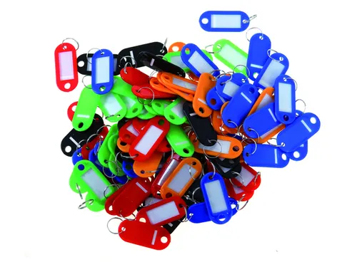 Sleutellabel Pavo kunststof assorti 100 stuks