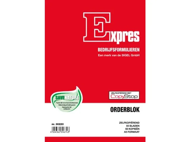 Expres orderbook, ft A5, néerlandais, dupli (50 x 2 feuilles)