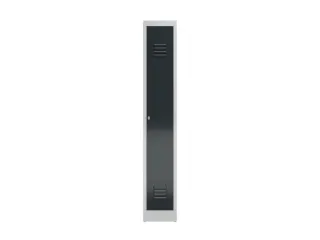 garderobekast,HxBxD 1800x310x500mm,1vak,klink,sokkel,romp RAL7035 - 1
