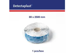 Detectaplast 8258 Textielpleister Elastisch Blauw 8cm x 25 meter