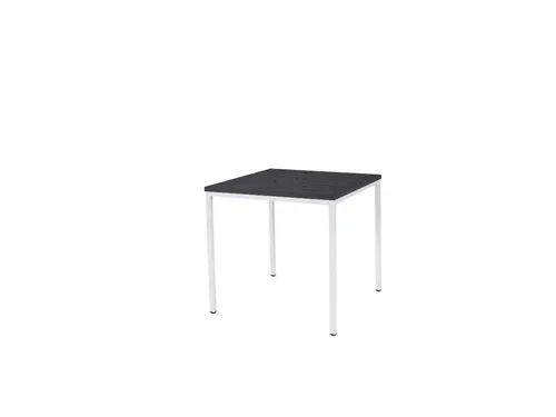 Domino Basic Tafel Vaste Hoogte 80x80 houtprint schaduw wit 4-poots