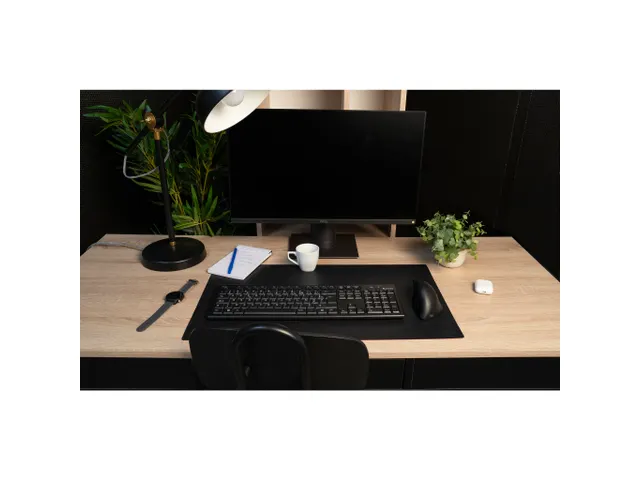 Onderlegger PU 35x60cm zwart/rood