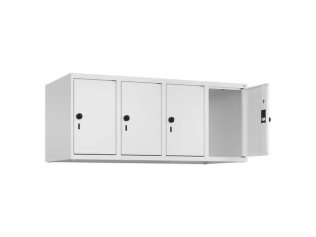 opzetkast,v. locker,4vak.,vak B 300mm,HxBxD 500x1200x500mm,vleugeldeur