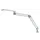 LED-bureaulamp kop zwenkbaar/arm kantelbaar arm 560mm klemvoet Zilver