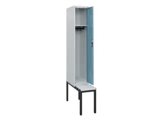 locker met bank,HxBxD 1950x300x815mm,1vak,vak B 300mm,cilinderslot - 1
