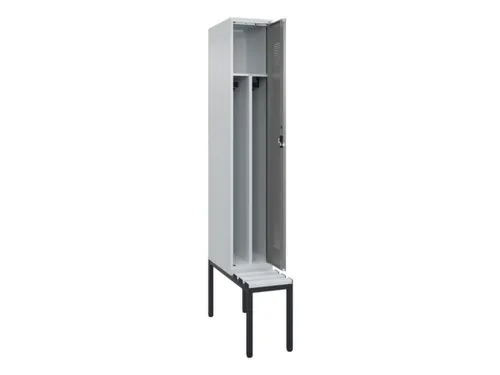 locker met bank,voor scheiding van kleding,HxBxD 2120x300x815mm,1vak