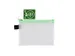 etui A6 PVC-vrij transparant met neon groene ritssluiting