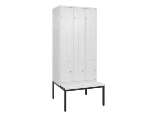 Z-garderobekast,HxBxD 2120x900x815mm,6vak,vak B 300mm,cil.-slot - 1
