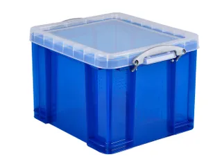 Opbergbox Really Useful 35 liter 480x390x310mm transparant blauw - 1