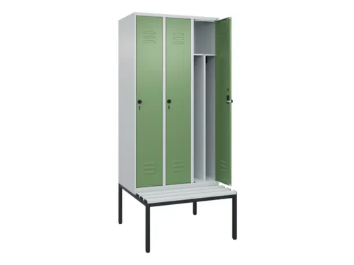 locker voor scheiding van kleding,HxBxD 2120x900x815mm,3vak