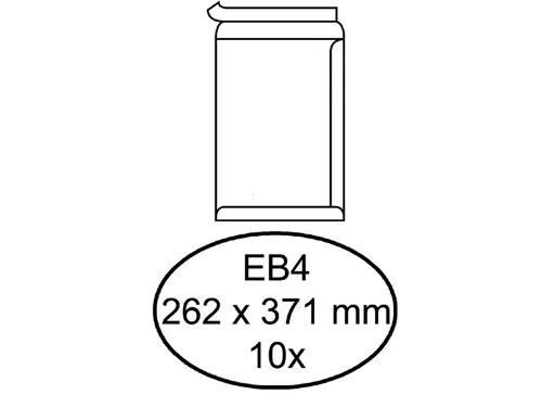 Envelop Hermes Akte Eb4 262x371mm Zelfklevend Wit 10stuks