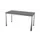 Vergadertafel Hxbxd 74x140x70cm 4-poots Verchroomd Ms-donkergrijs