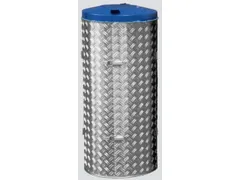 Afvalverzamelaar 120 Liter Rvs/Aluminium Deksel Ral5010