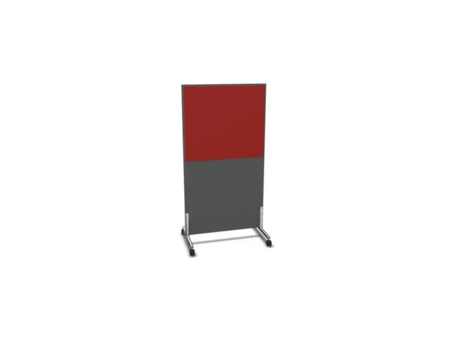 scheidingswand,HxB 1545x800mm,MS-donkergrijs,BN4011-rood