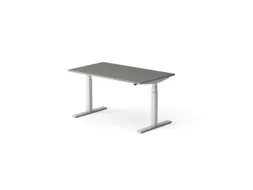Elektrisch ihv bureau,HxBxD 650-1310x1400x800mm,blad donkergrijs