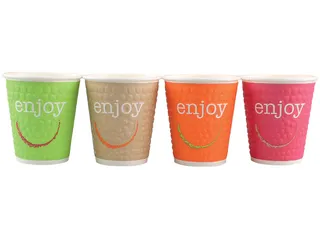 Drinkbeker karton warme dranken 200 ml assorti 37 stuks - 1