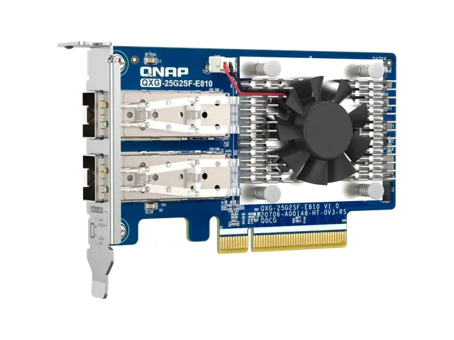 QNAP QXG-25G2SF-E810, Intern, Bedraad, PCI Express, Fiber, 25000 Mbit/