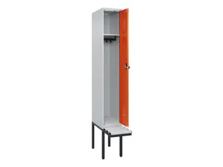 locker met bank,HxBxD 2120x300x815mm,1vak,vak B 300mm,draaigrendel - 1