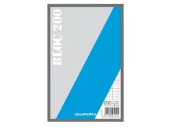 Kladblok Aurora 135x210mm ruit 5X5mm 200 vel 45gr