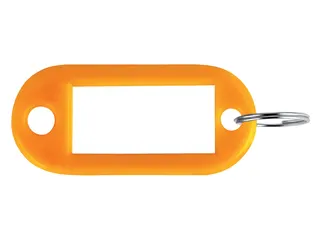 Sleutellabel Pavo kunststof oranje 100 stuks - 1