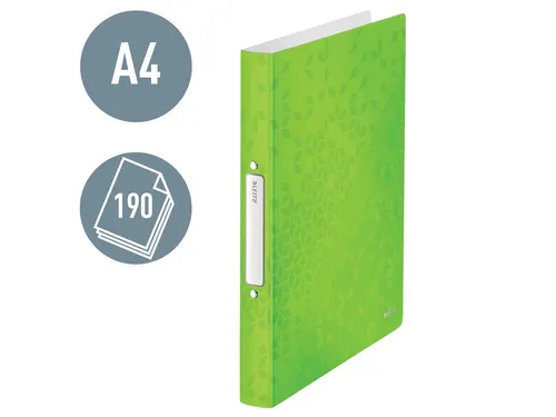 Ringband Leitz WOW A4 2-rings O-mech 25mm PP groen