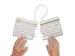 Split Break V2 ergonomisch toetsenbord Azerty FR Wit draadloos