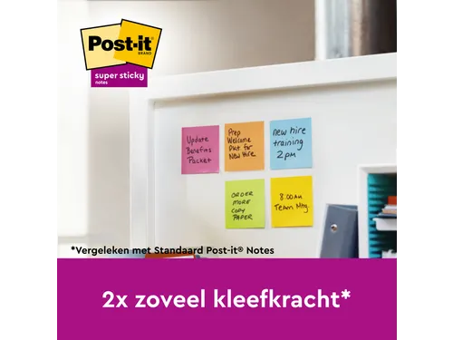 Memoblok Post-it 675-3 Super Sticky 101x101mm Oasis 3 stuks