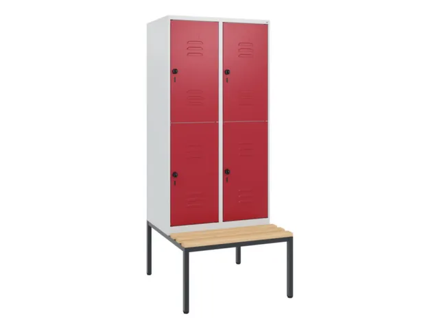 Dubbeldekse dekenkist,HxBxD 1950x800x815mm,2x2vak.,vak B 400mm