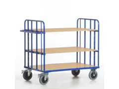 etagewagen,draagverm. 500kg,laadvl. LxB 1000x700mm,houtetage,RAL5010