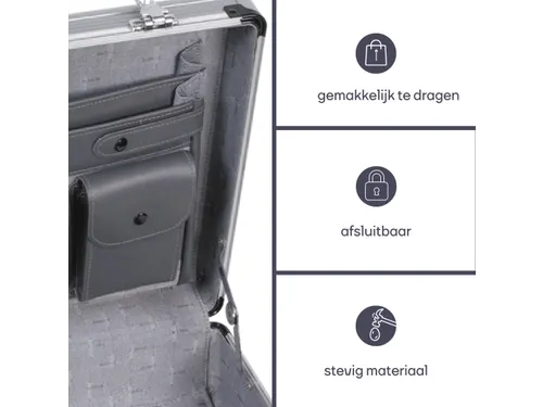 Aluminium Diplomatenkoffer 460x335x110mm 16.9 Liter