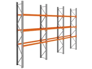 palletstelling,basis+2xaanbouw,HxBxD 3990x5875x750mm,vakl. 3000kg - 1