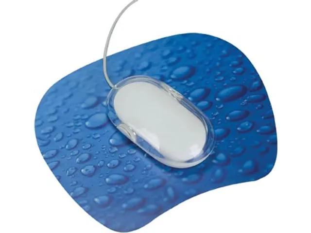 Muismat Ultra Dun Antislip Regendruppels Blauw