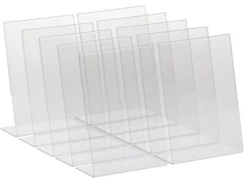 Kaarthouder Budget L-Standaard A6 1,5 Mm Staand Acryl set van 10 stuks