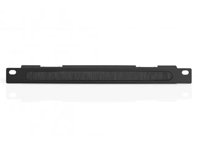 254mm (10 inch) 0,5U kabelborstelstrip 22x254x10mm zwart