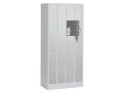 lockerkast,HxBxD 1950x900x480mm,4x5vakken,romp RAL7035,front RAL7035