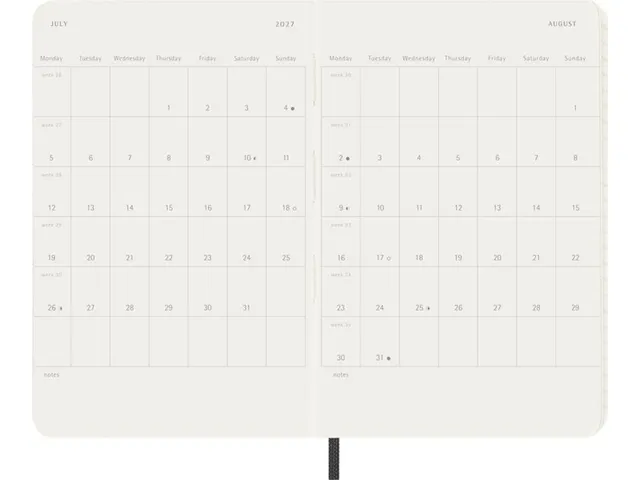 Agenda 2027 Moleskine 12M Planner Weekly 7dag/1pagina pocket sc zwart