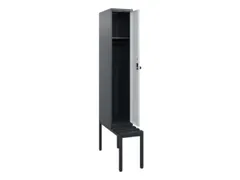 locker met bank,HxBxD 1950x300x815mm,1vak,vak B 300mm,draaigrendel