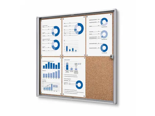 Vitrinekast Prikbord Kurk Economy 6xA4