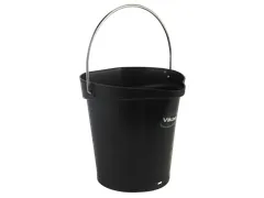 Hygiene 5688-9 emmer 6 liter zwart maatverdeling en schenktuit