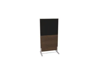 scheidingswand,HxB 1545x800mm,NV bruin hickory,BN8033-zwart - 1