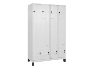 Z-garderobekast,HxBxD 1950x1200x500mm,vak B 150/300mm,draaigrendel - 1