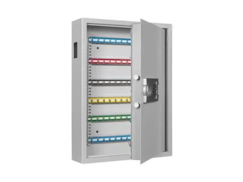 sleutelkast,120haak,HxBxD 630x460x130mm,romp RAL7035,front RAL7035