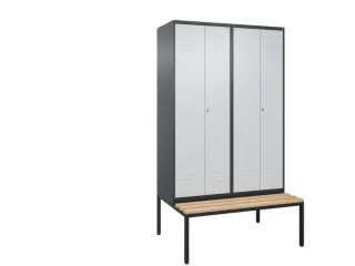 locker voor scheiding van kleding,HxBxD 2120x1200x815mm,4vak - 1