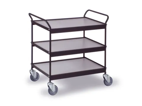 Tafelwagen Draagverm. 150kg Laadvl. Lxb 785x500mm 3 Etages Diepzwart