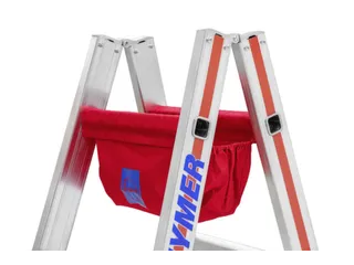 Gereedschapstas,V. Aluminium En Houten Ladder,Katoen,Rood - 1