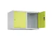 opzetkast,v. locker,2vak.,vak B 400mm,HxBxD 500x800x500mm,cilinderslot